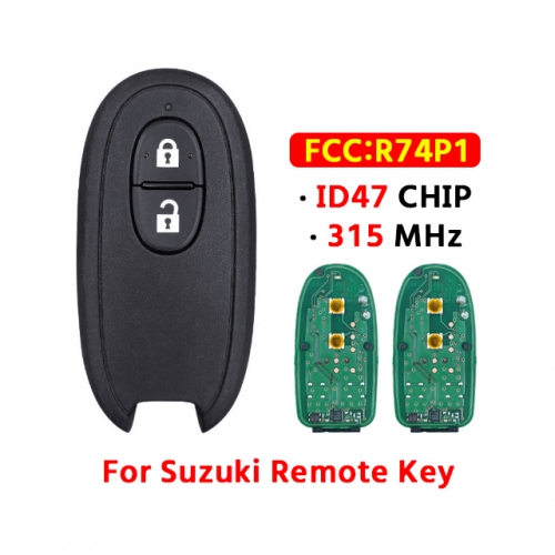 2Button Remote Key 315MHz ID47 CHIP FCC:R74P1 For T-Suzuki remote control key(OME)