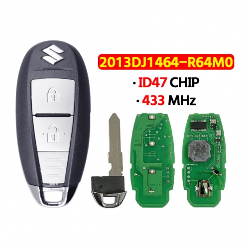 2Button remote key  433MHz ID47 CHIP FCC:2013DJ1464 - R64M0 For T-Suzuki Smart Key