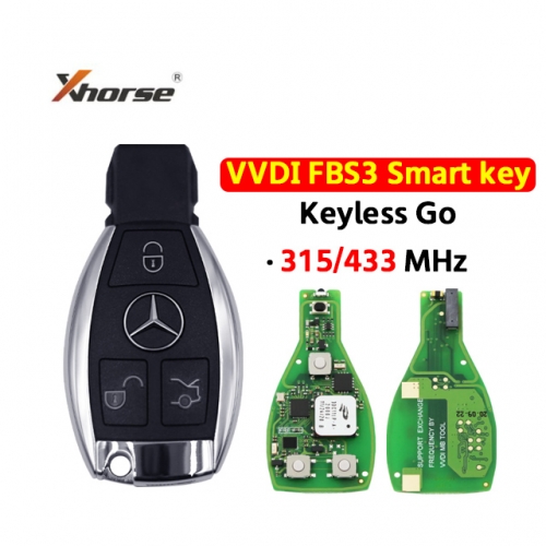 Xhorse MB Universal FBS3 BGA Keyless Go Smart VVDI BE Key 315Mhz/433MHZ for W204 W207 W212 W164 W166 W221 CLK