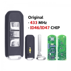3Button smart key 433Mhz ID46/ID47 CHIP for chevrolet car key  (OEM)