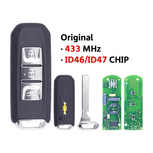 3Button smart key 433Mhz ID46/ID47 CHIP for chevrolet car key  (OEM)