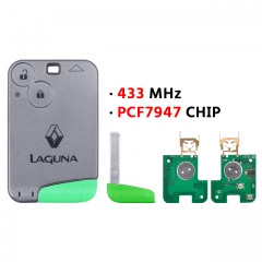 2Button Remote Key PCF7947 Chip 433 Mhz For  T-Renault Laguna Espace Vel-Satis 2001-2009