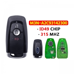 2+1Button Remote Car Key  M3N-A2C93142300 ID49 315MHz Keyless Card For Ford Edge Fusion Ecosport Explorer Ranger Escape 2017-2021
