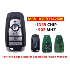 4+1Button Car Remote Key 902MHZ ID49 CHIP M3N-A2C93142600 For Ford Edge Explorer Expedition Fusion Mondeo