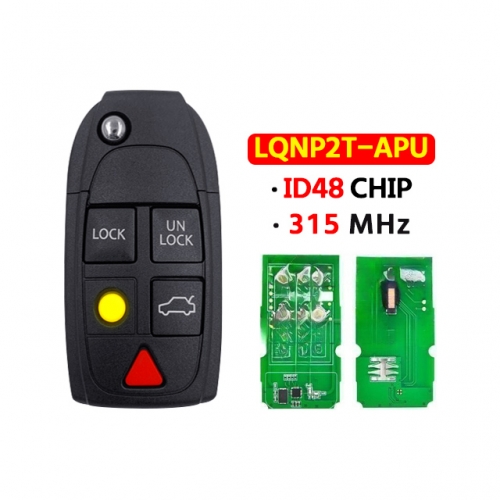 5Button Remote Key 315MHZ ID48 CHIP FCC:LQNP2T-APU for VOLVO S60 S80 V70 XC70 XC90 2004-2015