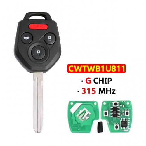 3+1Button Smart Remote Key 315Mhz CWTWB1U811 G Chip For Subaru Impreza WRX STI Forester XV Crosstrek Outback T-Legacy 2012 - 2019
