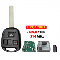 3 Buttons 314Mhz HYQ12BBT 4D68 chip For Lexus RX350 RX450h RX400h RX330 EX330 2004-2010 Remote Entry Ignition Power Key Fob