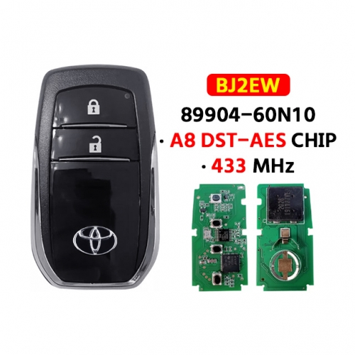 2 Button Smart Keyless Go BJ2EW PAGE1 A8 DST-AES Chip 433MHz 89904-60N10 T-oyota Land Cruiser Smart Key