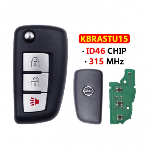 3buttons  KBRASTU15 315Mhz For Nissa.n Qashqai Sunny Sylphy Tiida X-Trail March Sentra keys