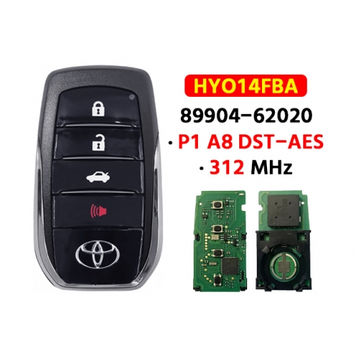 4 Button Remote Key Fob FCC HYQ14FBA 312Mhz  PN 89904-62020 For 2016+ T-oyota Mirai Proximity