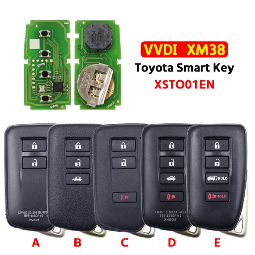 Xhorse VVDI XM38 Smart Key XSTO01EN Proximity Remote Key 8A 4D 4A Chip for T-Toyota Lexus Updated Version of VVDI XM Key XSTO00EN