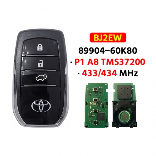 3 Buttons Smart Key 433MHz P1 (A8) Chip 89904-60K80 BJ2EW For T-oyota Land Cruiser 2016-2017
