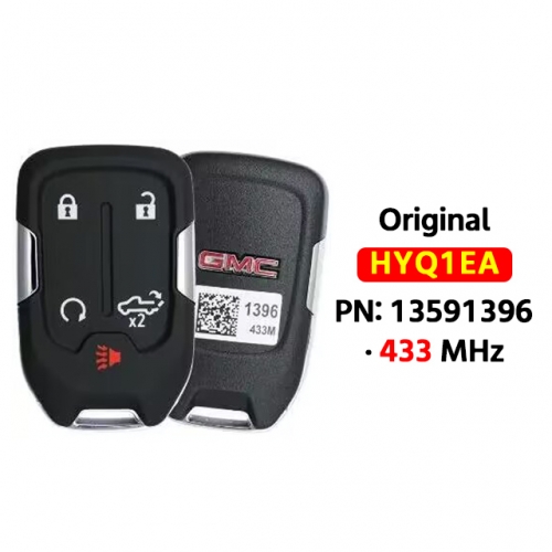 5-Button Smart Key 433Mhz HYQ1EA PN: 13591396 For 2019-2020 GMC T-Sierra (OEM)