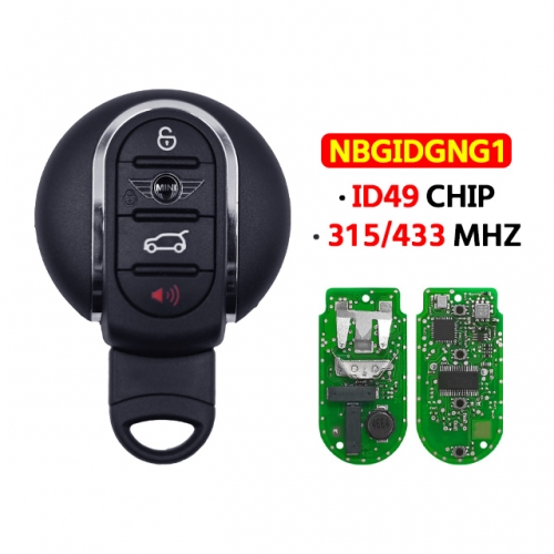 4 Button Remote Car Key 315/433Mhz ID49 Chip NBGIDGNG1 for BMW Mini Cooper Clubman F55 F56 2014-2018
