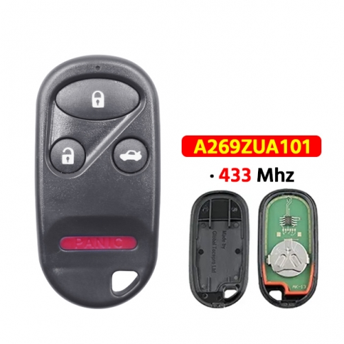 Honda CR-V 1997-2001 Car Remote Key A269ZUA101 Replacement for Honda Key 433Mhz 3+1 Buttons High Quality
