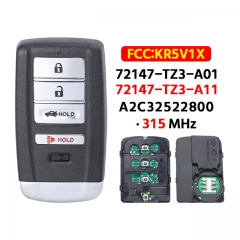 4 Button Smart Remote key 315Mhz ID47 Chip A2C32522800 KR5V1X for Acura ILX RLX TLX 2015-2020