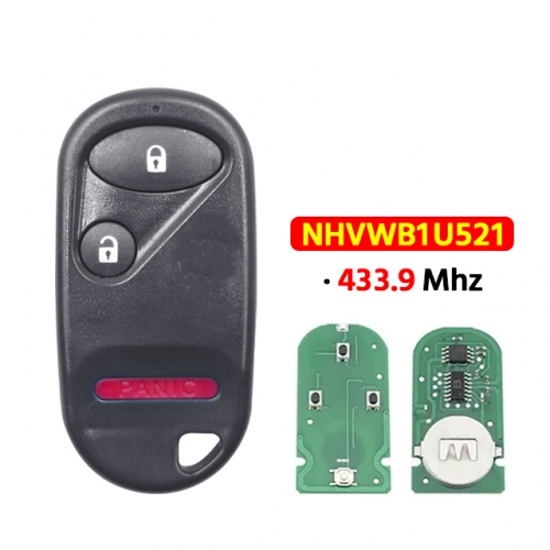 2+1 Buttons Car Keyless Entry Remote Key for Honda Civic 2001-2005 433.9Mhz for Honda Pilot Car Key NHVWB1U521