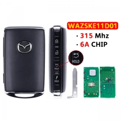 4Button Smart Card Key Fob 315MHz 6A CHIP  WAZSKE11D01 SKE11D-01 For Mazda 3 CX30 CX-30 2019 2020 2021 2022