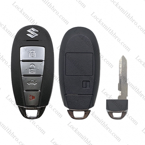 4Button T-Suzuki smart key shell with Logo（Model：M3）