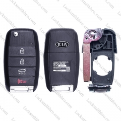 LockSmithbro 4 Button  Kia Flip Remote Key Shell Case With Logo