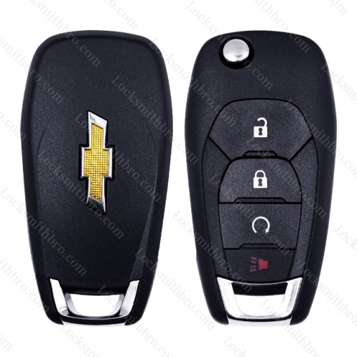 Chevrolet 4 button remote key shell with logo