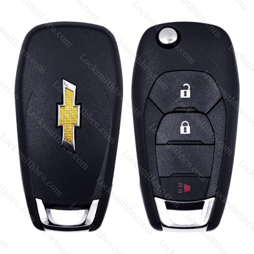 Chevrolet 3 button remote key shell with logo