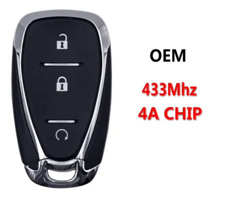 Original Chevrolet 3Button Smart  Key  433Mhz 4A chip