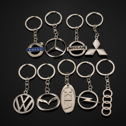 car metal keychain (Minimum order is 10 pieces for each brand）