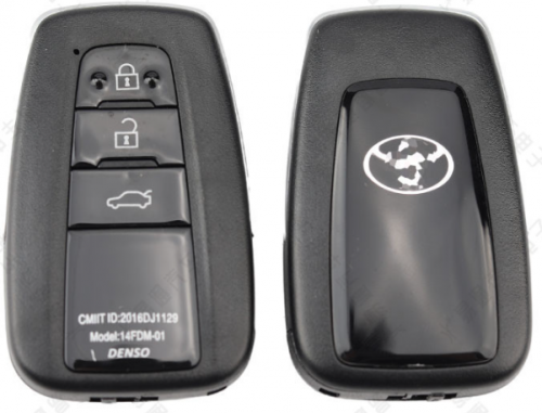 2018-2021 Smart Remote Car Key Shell Case With 3 Buttons Fob for T-oyota C-HR RAV4 Prius Prime Avalon Camry (Sedan)