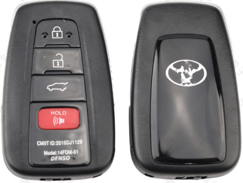 2018-2021 Smart Remote Car Key Shell Case With 4 Buttons Fob for T-oyota C-HR RAV4 Prius Prime Avalon Camry(SUV)