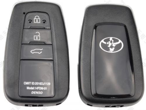 2018-2021 Smart Remote Car Key Shell Case With 3 Buttons Fob for T-oyota C-HR RAV4 Prius Prime Avalon Camry (Suv)