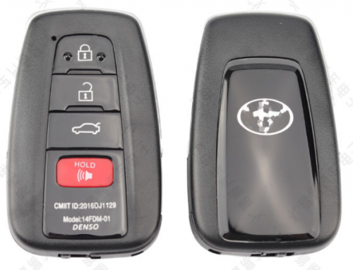 2018-2021 Smart Remote Car Key Shell Case With 4 Buttons Fob for T-oyota C-HR RAV4 Prius Prime Avalon Camry (Sedan)