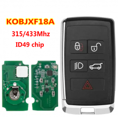 5Button smart key forLand Rover Velar Range Discovery 2017-2020 PSFOB/FOBL4LR ID49 315/433MHz  FCC：KOBJXF18A