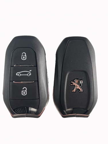3 Button T-Peugeot smart key shell HU83 blade with Logo