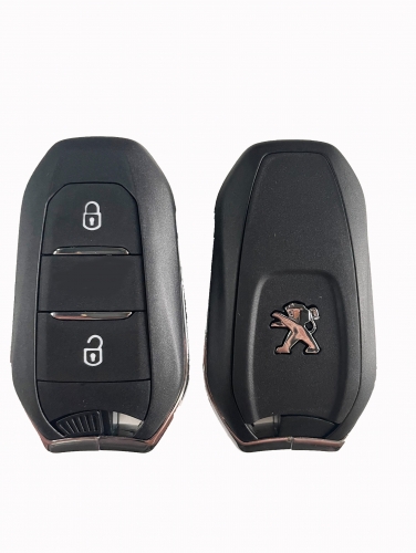 2Button T-Peugeot smart key shell HU83 blade with Logo