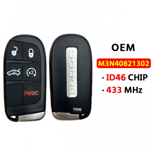 OEM Dodge 5Button smart key 433Mhz ID46 FCC：M3N-40821302