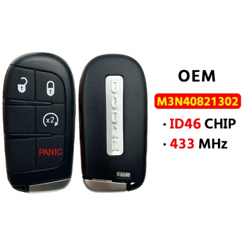 OEM Dodge 4Button smart key 433Mhz ID46 FCC：M3N-40821302