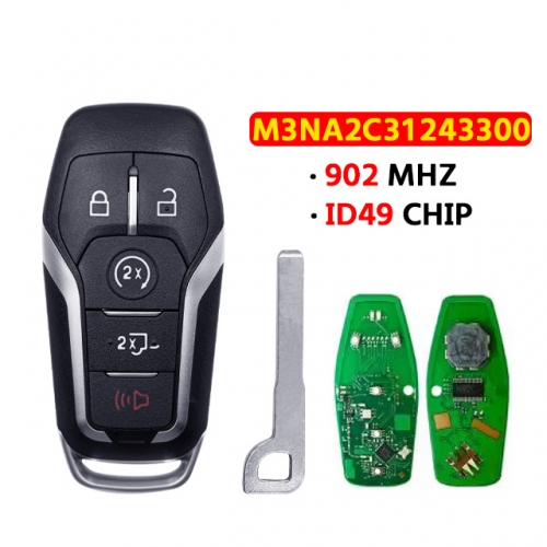 M3N-A2C31243300 Remote Smart Car Key for Ford Fusion Explorer Edge Mustang 2017 2018 Keyless With 902Mhz ID49