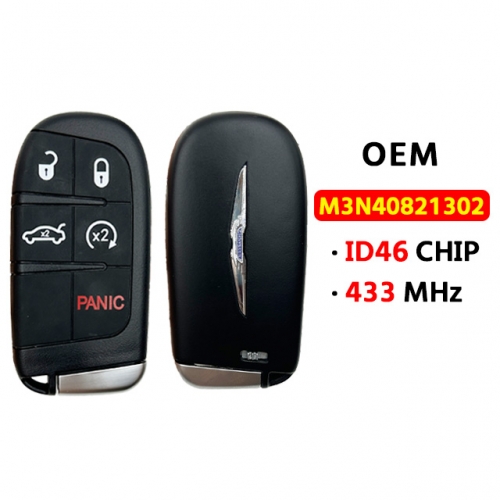 OEM T-Chrysler 5Button smart key 433Mhz ID46 FCC：M3N-40821302