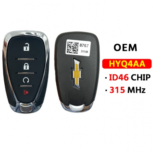 OEM 4 Button Chevrolet smart key HYQ4AA 315Mhz ID46 chip