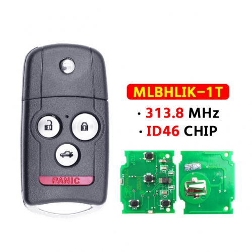 3+1 Button Flip Remote Key For Acura MDX 313.8MHZ FCC:MLBHLIK-1T