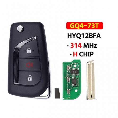 3Button Remote key GQ4-73T /HYQ12BFA 314Mhz H (8A) Chip For T-Toyota RAV4 Camry Corolla 2015 2016 2017 2018 2019 2020 2021