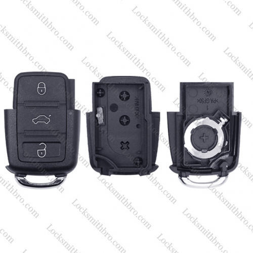 LockSmithbro No Blade 3 Button VW Remote Key Blank