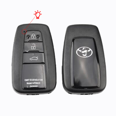 2018-2021 Smart Remote Car Key Shell Case With 3 Buttons Fob for T-oyota C-HR RAV4 Prius Prime Avalon Camry (Sedan)