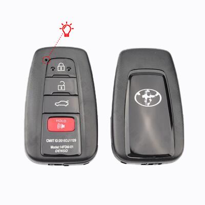 2018-2021 Smart Remote Car Key Shell Case With 4 Buttons Fob for T-oyota C-HR RAV4 Prius Prime Avalon Camry (Sedan)