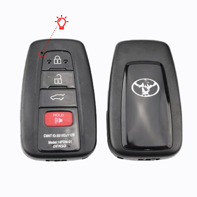 2018-2021 Smart Remote Car Key Shell Case With 4 Buttons Fob for T-oyota C-HR RAV4 Prius Prime Avalon Camry(SUV)