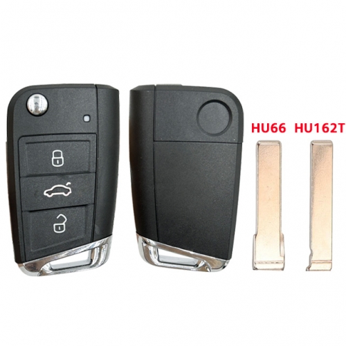 3 Buttons Car Key Shell Case For VW For VW Golf 7 GTI MK7 Skoda Octavia A7 Seat Metal Edge