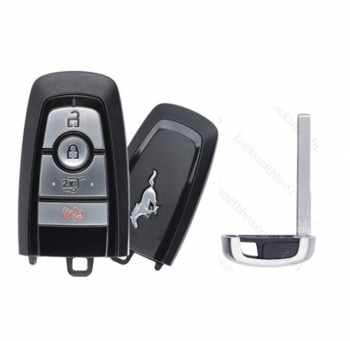 4button Ford Mustang smart key shell with logo