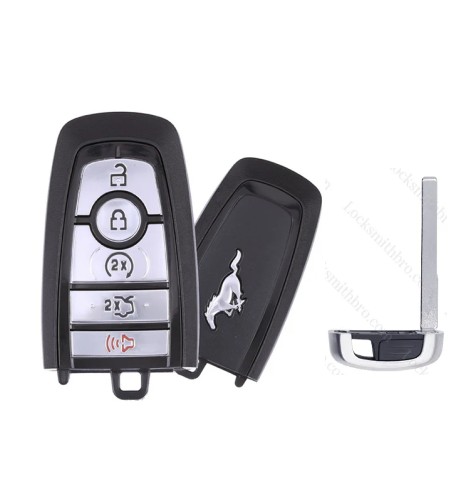 Ford Mustang 5 button smart key  shell with blade