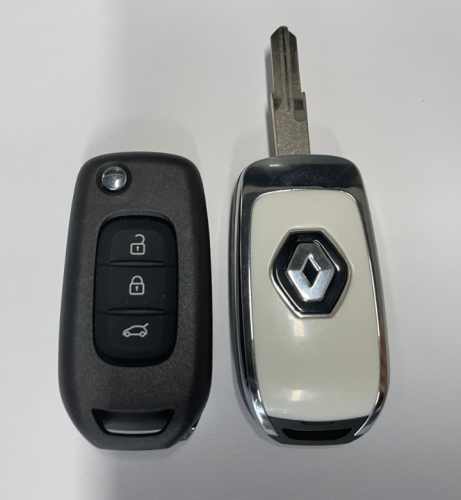 3 Button T-Renault Flip key shell with logo（VAC 102Blade)